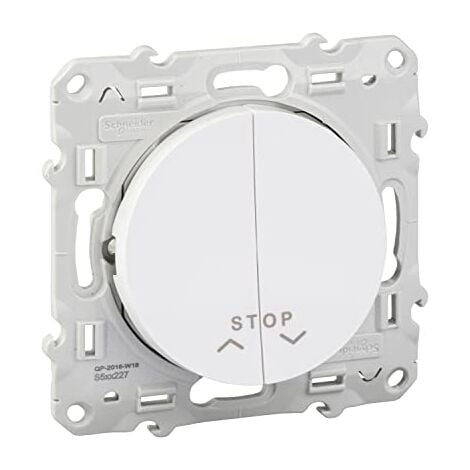 SCHNEIDER ODACE BOUTON POUSSOIR VOLETS ROULANTS BLANC - S520227