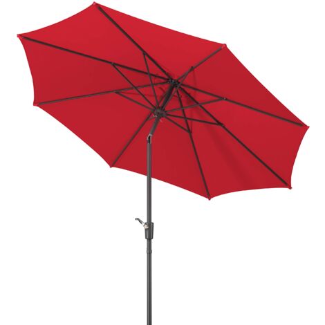 Schneider Ombrellone Harlem, Rosso, 270 cm Tondo, 640-77, Struttura in Acciaio, tettuccio in Poliestere, 5 kg