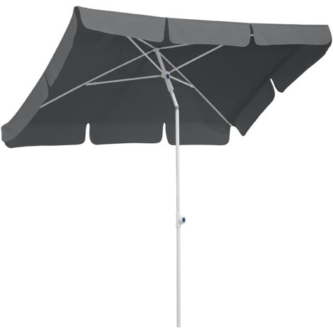 Schneider Ombrellone Ibiza, antracite, 180 x 120 cm, rettangolare, struttura in acciaio, rivestimento in poliestere, 2,6 kg