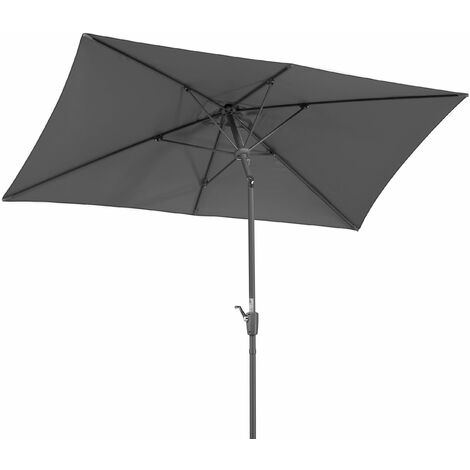 Schneider Ombrellone Tunis, Antracite, 270 x 150 cm Rettangolare, 742-15, Struttura in Acciaio, tettuccio in Poliestere, 5,8 kg