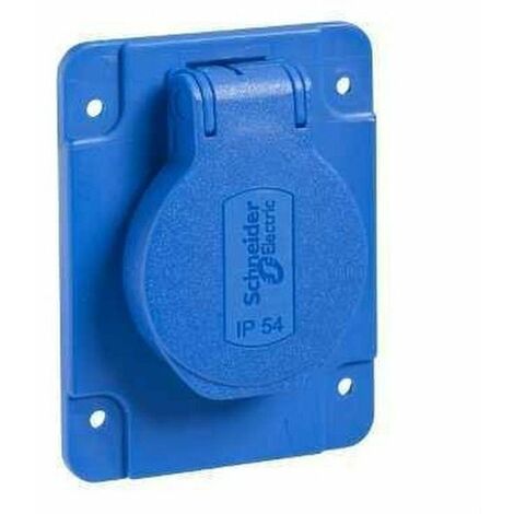 SCHNEIDER PKS61B  Base 10/16A 2P+TT apriete posterior 65x85 azul