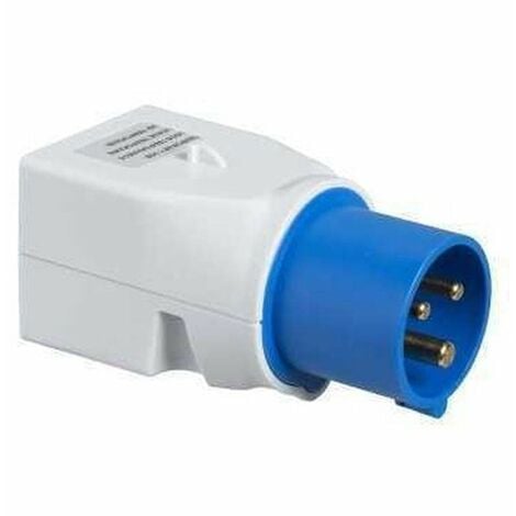 Adattatore elettrico industriale spina CEE doppia presa Blu e Bianco 73101