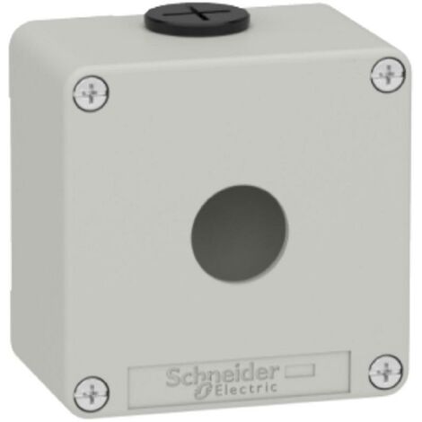 Schneider pulsantiera in metallo grigia 1 foro 22 mm xapd1201
