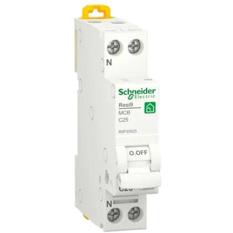 SCHNEIDER R9P35625 - Interruttore magnetotermico (MCB) Resi9 1P+N C25 4500A
