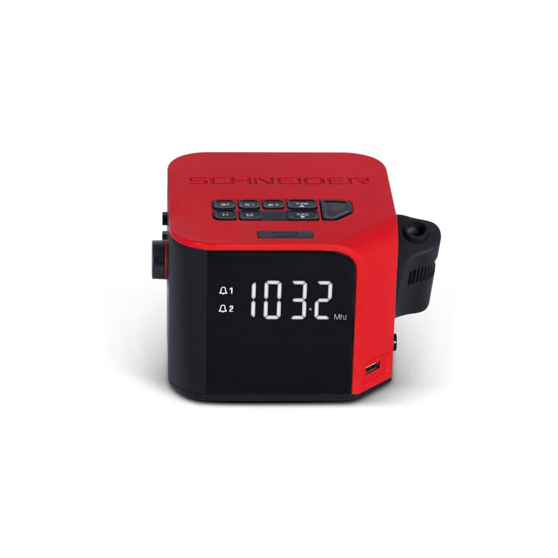 Schneider - Radio réveil luna rouge