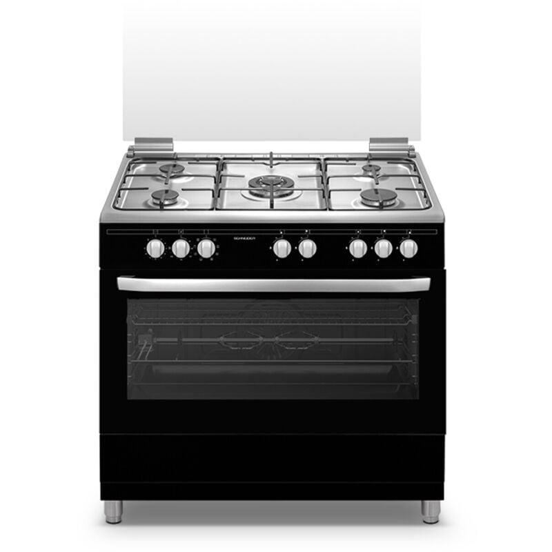 Schneider - SCG9MFCB Piano de cuisson 5 foyers dont 1 triple couronne 3600W, four multifonction 95L
