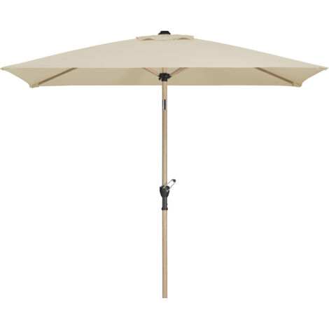 Schneider Schirme Cordoba Mittelmastschirm 230 x 150 cm in 2 Farben Holzgestell Sonnenschirm 02 Natur