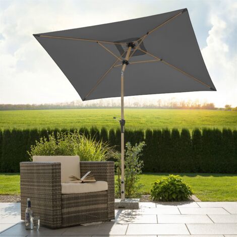 Schneider Schirme Cordoba Mittelmastschirm 230 x 150 cm in 2 Farben Holzgestell Sonnenschirm 15 Anthrazit
