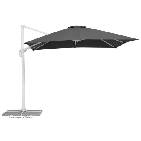 Schneider Sonnenschirm Rhodos Twist Bianco anthrazit 300 x 300 cm Ampelschirm
