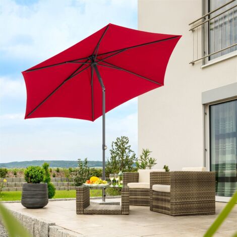 Schneider Sonnenschirm Sevilla rot Ø 270 cm Marktschirm