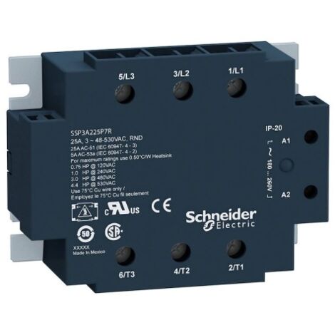 SCHNEIDER SSP3A225BDRT Harmony Relay - 3 phase ssrelais - 530Vca - 25A - 24Vcc random