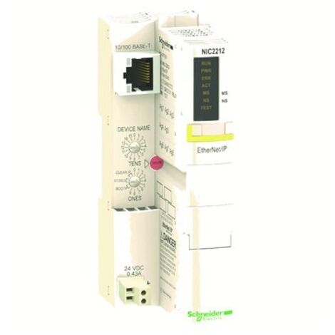 Schneider STBNIC2212 Advantys STB - módulo de interfaz de red estándar - Ethernet/IP - 10 a 100 Mbit/s PV: 20 - SV: 04.00