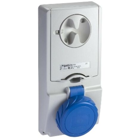 Schneider Steckdose mit vertikaler Verriegelung 2X16A+E 230V IP65 82181