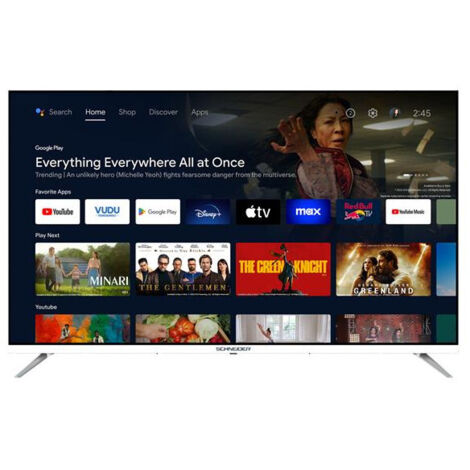 Schneider – Téléviseur LED 50 pouces UHD 4K – Rétroéclairage Direct LED – Smart TV Android – Son Dolby intégré – Compatible HDR