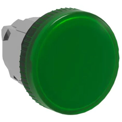 Schneider testa lampada spia verde con gemma liscia con lampadina ba9s zb4bv03