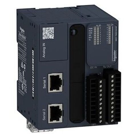 Schneider TM221M16R Modicon M221 Book, contrôleur 16E/S relais, 2 ports série, 24VCC, vis - PV : 09 - RL : 16 - SV : 1.10