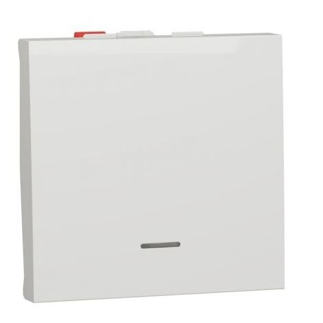 SCHNEIDER ELECTRIC SCHNEIDER UNICA NU320318S Va-et-vient avec voyant 2 modules 10AX Blanc