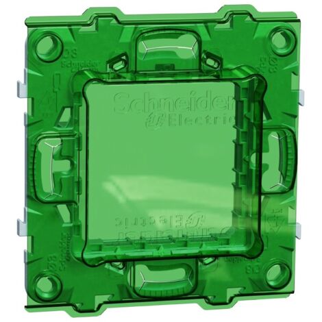 Schneider Unica NU7002C Soporte de montaje de 2 módulos con protección de emplazamiento - zamac