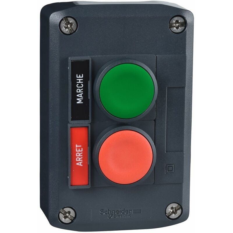 Harmony boite - 2 boutons poussoirs Ø22 - vert /rouge - XALD211