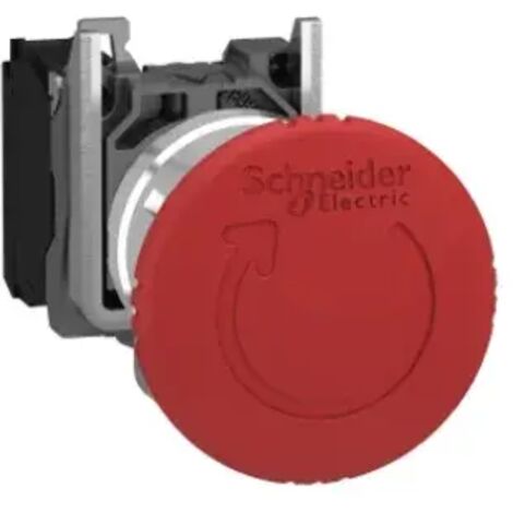 SCHNEIDER XB4BS8442 - Pulsante Emergenza Harmony XB4 Fungo 40mm Rotazione 1NC