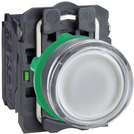 Schneider XB5AW31B5 Pulsante Luminoso Bianco LED 24V, Bianco