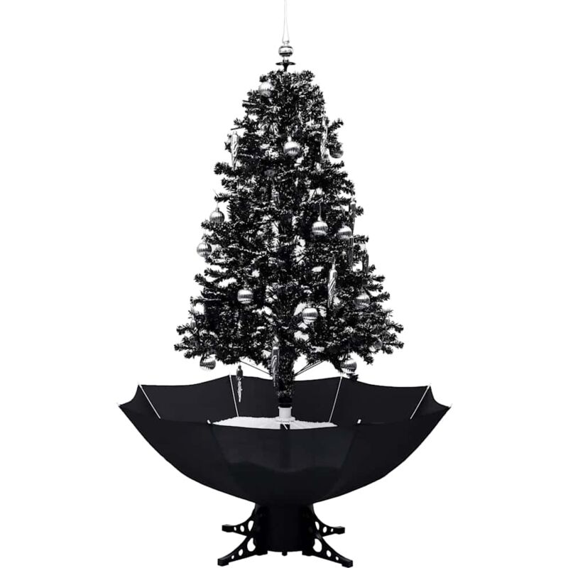 Vidaxl - Schneiender Weihnachtsbaum Mit Schirmfuß Schwarz 170 Cm Pvc
