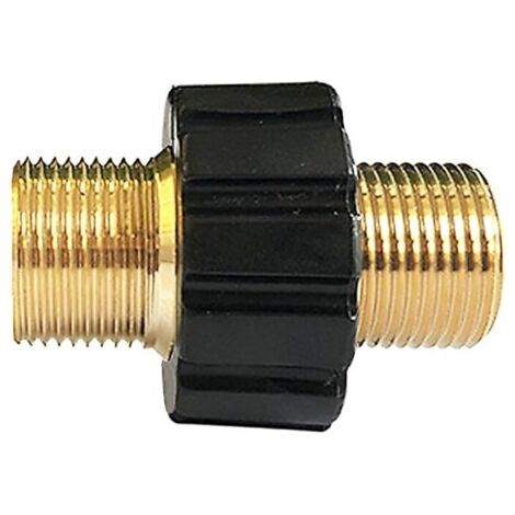 Schnellanschluss-Schlauchadapter, Reinigungszubehör, Hochdruck-Wasserpistole, Hochdruckreiniger, Doppelkopf M22 x 1,5, kompatibel mit Karcher, Karcher HD & HDs Schlauch