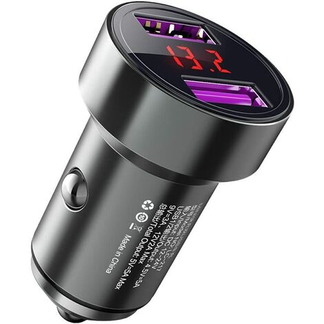 Zigarettenanzünder Auto Ladegerät KFZ Ladeadapter 2 USB für Handy Samsung iPhone