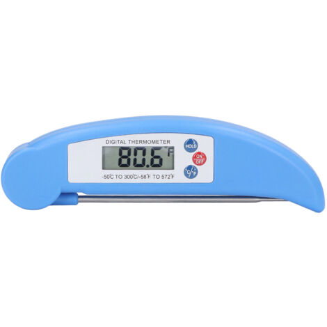 Schnelles digitales Fleischthermometer mit klappbarer Sonde - Praktisches Küchenblau