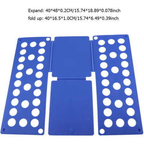 Schnellfaltbarer Kleiderorganizer für Kinder und Erwachsene Kleiderfalttisch Multifunktional für T-Shirts und Hosen Blaues Kleiderschrank-Organisationsset