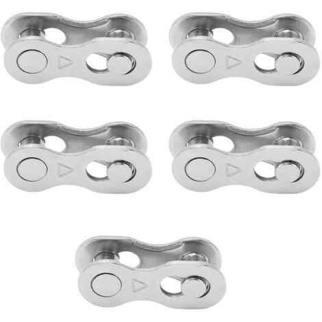 Schnellglieder für 6/7/8-Gang-Fahrradketten, korrosionsbeständiger Edelstahl, einfache Montage, 5 Paare.