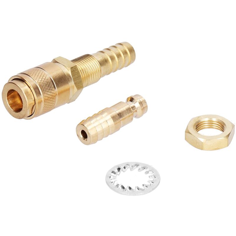 Image of Schnellkupplung aus Messing für WIG-Schweißbrenner und Schweißgeräte M10Golden