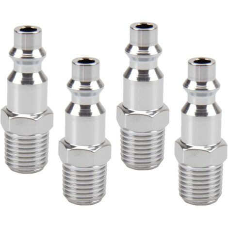 Schnellkupplung für Druckluft, 4-teilig, amerikanischer 1/4"-Stecker, amerikanische Kompressordüse und Kompressorschlauch, pneumatisches Zubehör.
