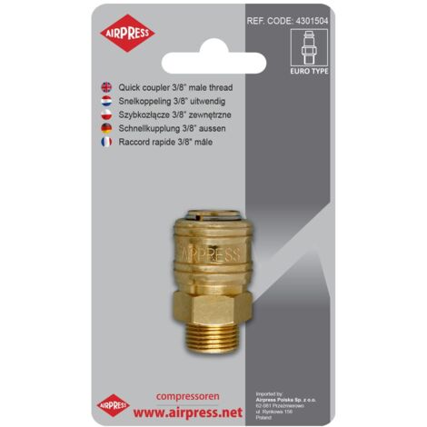 SCHNELLKUPPLUNG MIT 3/8'' AUSSENGEWINDE - AP 4301504