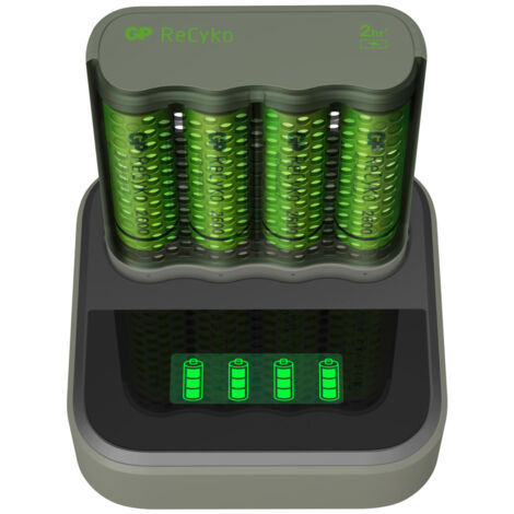 Schnellladegerät USB-Modell M451 inkl.4 Batterien AA 2600mAh +USB Dockingstation