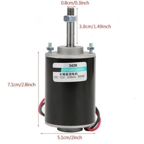 Schnelllaufender, geräuscharmer Permanentmagnet-Gleichstrommotor, CW/CCW, Mini-Bürstenmotor, 30 W, 12 V, 3500 U/min