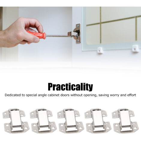 Schnellmontage, bohrfreies Brückenscharniersystem, 7,6 cm (3 Zoll) – 10er-Packung für Schrank-/Küchentüren – Einfache Montage und leises Schließen