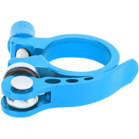 Schnellspann-Sattelklemme aus Aluminiumlegierung für Mountainbikes, 3 cm, blau
