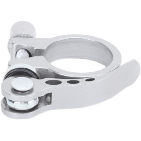 Schnellspann-Sattelklemme aus Aluminiumlegierung für Mountainbikes, 3 cm, silber
