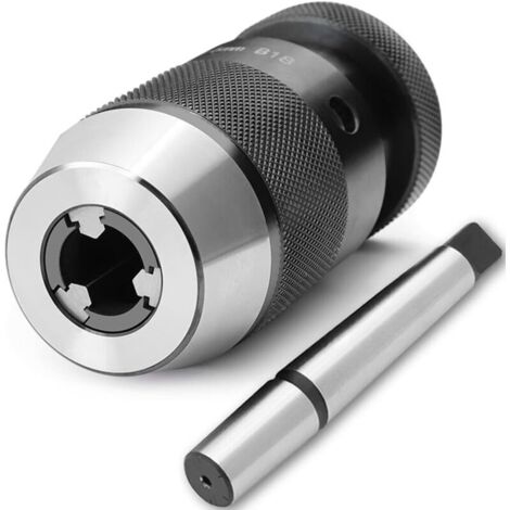 Schnellspannbohrfutter B18, 1–16 mm, MK2/MT2 Kegelbohrfutter, Metall, kompatibel mit Bohrmaschinen, Drehmaschinen und Fräsmaschinen