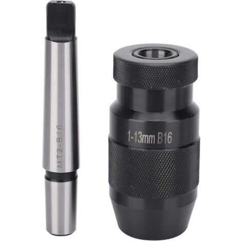 Schnellspannbohrfutter MT2-B16 mit Morsekonus für Säulenbohrmaschinen, Drehmaschinen und Drehbänke, 1–13 mm