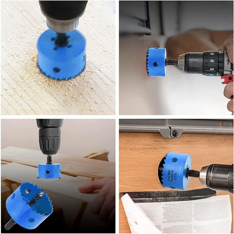 Image of Schnellstahlglocke 80mm, Lochsäge für Schnitte in Holz, Sperrholz, Aluminium, Blech, etc.