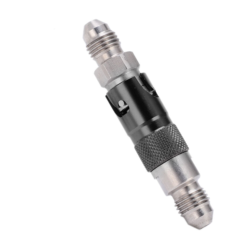 Image of Schnellverschluss-Adapter für Motorradbremsflüssigkeit, Edelstahl, universell für Autos (SCHWARZ).