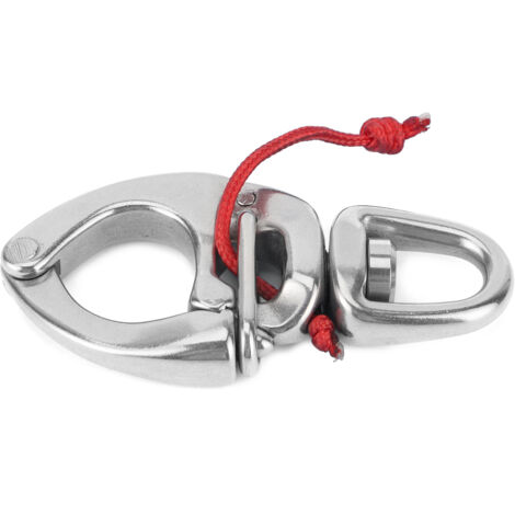 Schnellverschluss-Karabiner aus Edelstahl 316 – 360°-Drehung – Hohe Festigkeit – Für Auto, Wohnmobil, Boot, Unterkunft