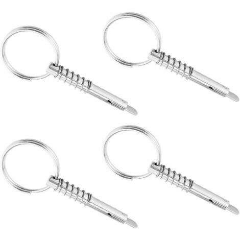 Schnellverschlussbolzen, 1/4 Zoll (6,3 mm) Edelstahl 316, obere Bolzen für Bimini-Bootsausrüstung, silberfarben, 6,3 mm x 51 mm