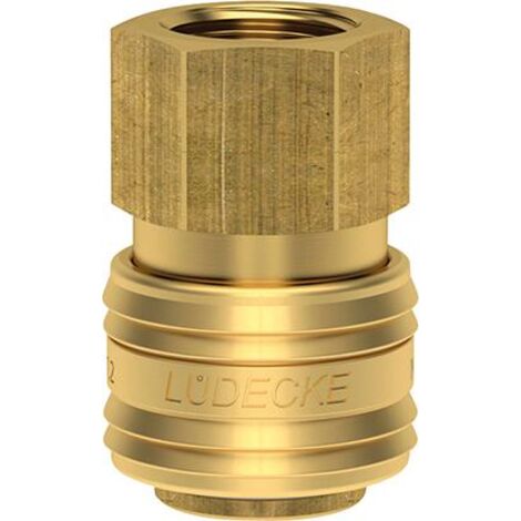Schnellverschlusskupplung NW 7,2mm, Messing, Serie ES, IG G1/2" LÜDECKE