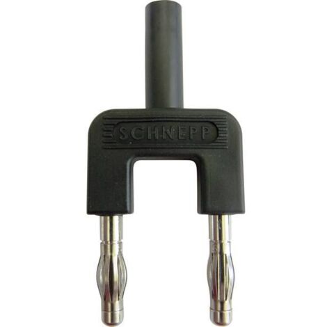 Schnepp 19/4mB/sw Spina di cortocircuito Nero Ø perno: 4 mm Distanza tra pin: 19 mm 1 pz.