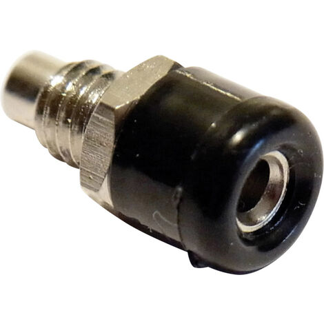 Schnepp  Miniatur-Laborbuchse Buchse, Einbau vertikal Stift-Ø: 2.6 mm Schwarz 1 St.