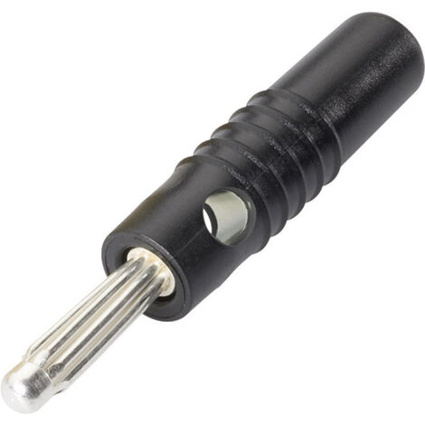 Schnepp S 4004 L Büschelstecker Stecker, gerade Stift-Ø: 4 mm Schwarz 1 St.