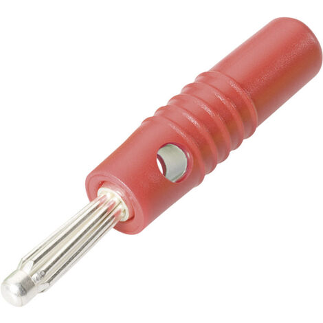 Schnepp S 4004 S Büschelstecker Stecker, gerade Stift-Ø: 4 mm Rot 1 St.